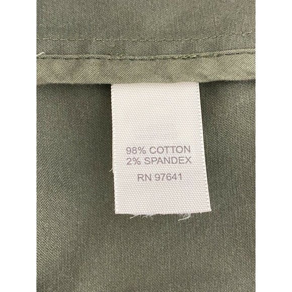 J Jill Womens Jacket Size 16 Green Utility Military Buttons Button Scoop Neck - Picture 3 of 11